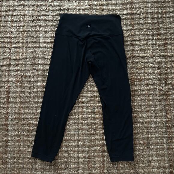 Lululemon Align High-Rise Crop 23" Black Nulu Leggings – Size 10 - Picture 6 of 9